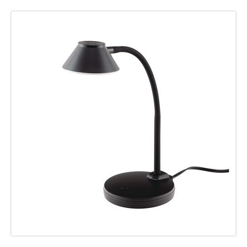 Led Gooseneck Desk Lamp, 13" High, Black
