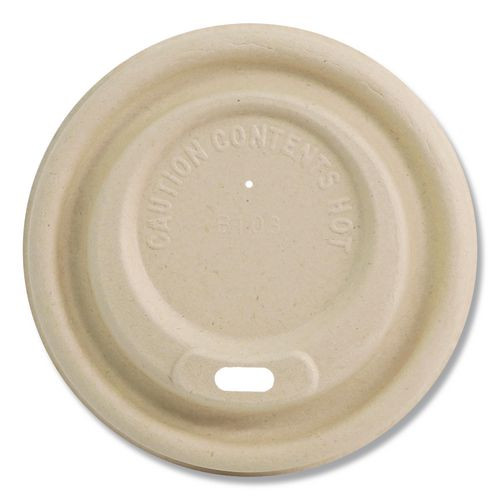 Fiber Lids For Cups, Fits 10 To 20 Oz Hot Cups, Natural, 1,000/carton