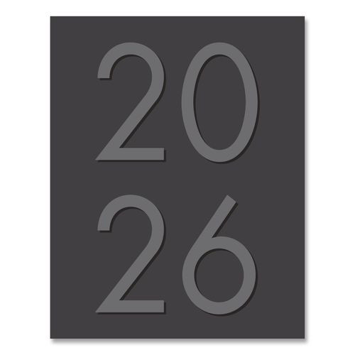 Charcoal Monthly Planner, 9.5 X 7.5, Charcoal Cover, 12-month (jan To Dec): 2026