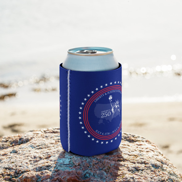 America 250 Patriotic Can Cooler