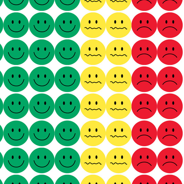 Behavior Stickers, 0.5", 1,200 Per Pack, 3 Packs