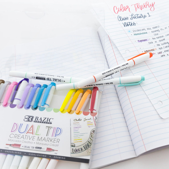 Dual-Tip Creative Markers, 15 Colors Dual-Tip Creative Markers, 15 Colors