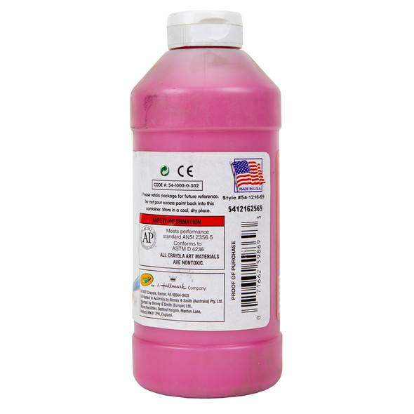 Premier Tempera Paint, 16 oz, Magenta, Pack of 3