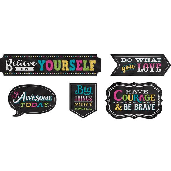 Chalkboard Brights Clingy Thingies® Positive Sayings Accents, 10 Per Pack, 2 Packs Chalkboard Brights Clingy Thingies® Positive Sayings Accents, 10 Per Pack, 2 Packs