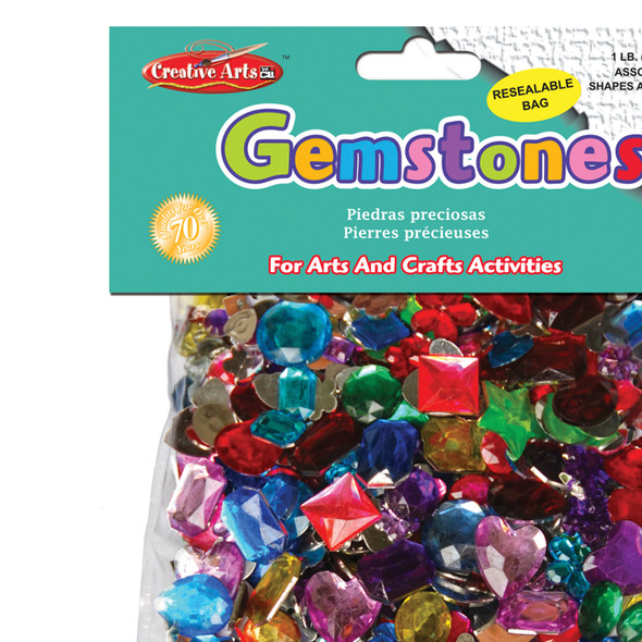 Creative Arts™ Gemstones Assorted Styles and Colors, 1 Pound Bag