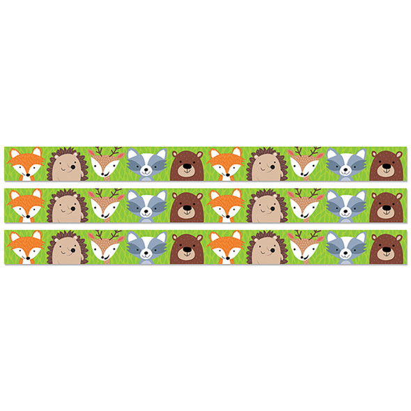 Woodland Animals EZ Border, 48 Feet Per Pack, 3 Packs