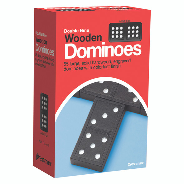 Double Nine Wooden Dominoes Game, 3 Packs