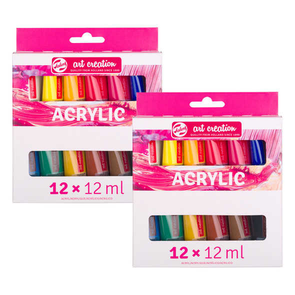 Acrylic Set, 12mL, 12 Per Set, 2 Sets