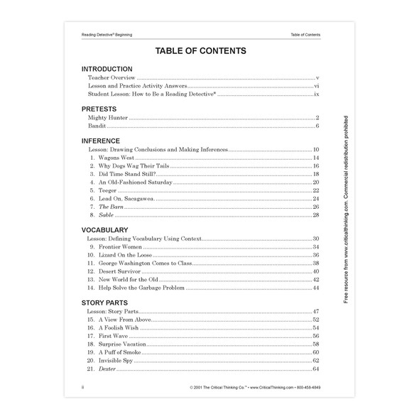 Reading Detective® Beginning, Grade 3-4 Reading Detective® Beginning, Grade 3-4