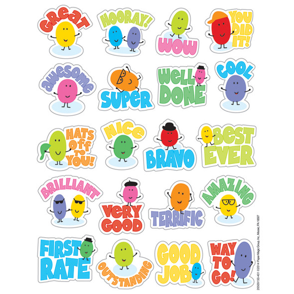 Jelly Beans Scented Stickers, 80 Per Pack, 6 Packs