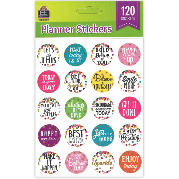 Confetti Words to Inspire Stickers, 120 Stickers Per Pack, 12 Packs Confetti Words to Inspire Stickers, 120 Stickers Per Pack, 12 Packs