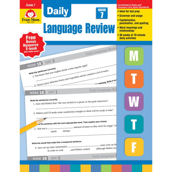 Daily Language Review Teacher's Edition Book, Grade 7 Daily Language Review Teacher's Edition Book, Grade 7