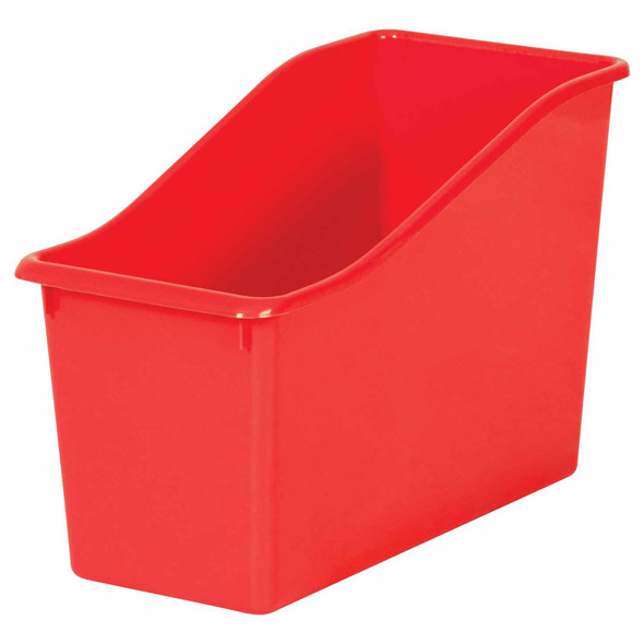 Red Plastic Book Bin, Pack of 6 Red Plastic Book Bin, Pack of 6