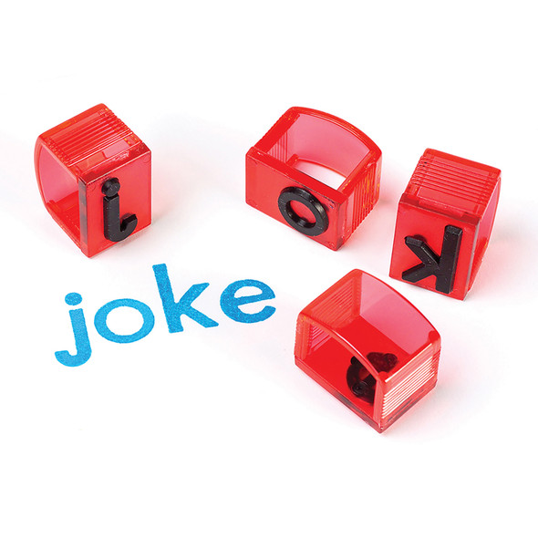 See and Stamp Alphabet Transparent Stamps, Lowercase 5/8", 2 Sets