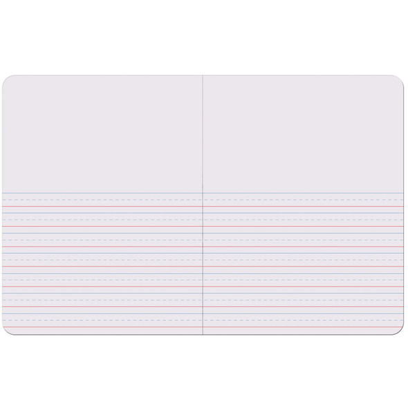 Primary Composition Book, Book Bound, D'Nealian/Zaner-Bloser, 1/2" x 1/4" x 1/4" Picture Story Ruled, 9-3/4" x 7-1/2", 100 Sheets, Pack of 6