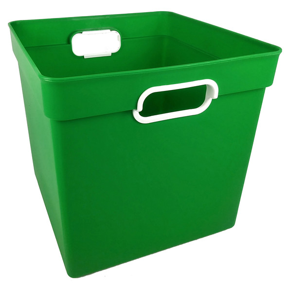 Cube Bin, Green, Pack of 3 Cube Bin, Green, Pack of 3