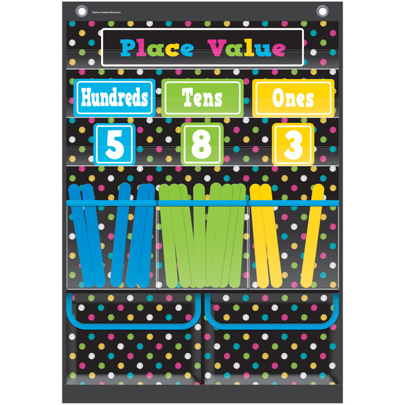 Chalkboard Brights Place Value Pocket Chart Chalkboard Brights Place Value Pocket Chart