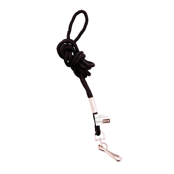 Standard Lanyard Hook Rope Style, Black, Pack of 24