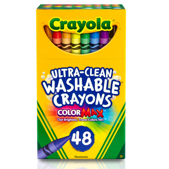 Ultra-Clean Washable Crayons, Regular Size, 48 Per Pack, 3 Packs Ultra-Clean Washable Crayons, Regular Size, 48 Per Pack, 3 Packs