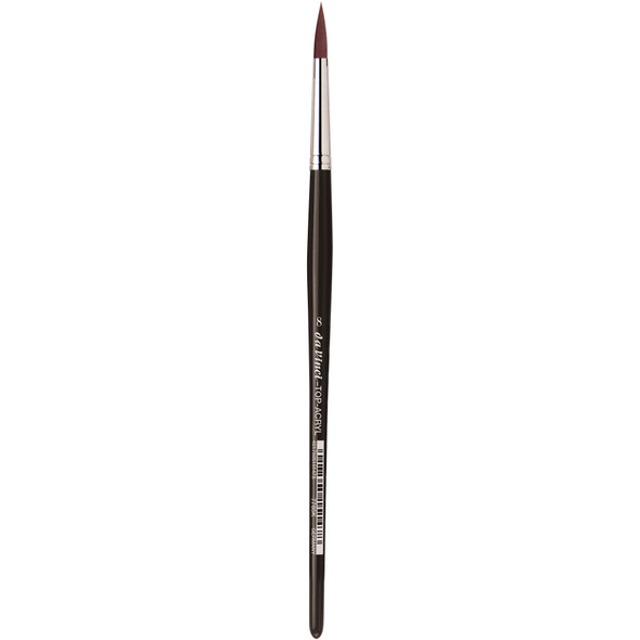 TOP-ACRYL Red-Brown Brush, Synthetic, Acrylic & Oil, Round, Series 7785K, Size 8