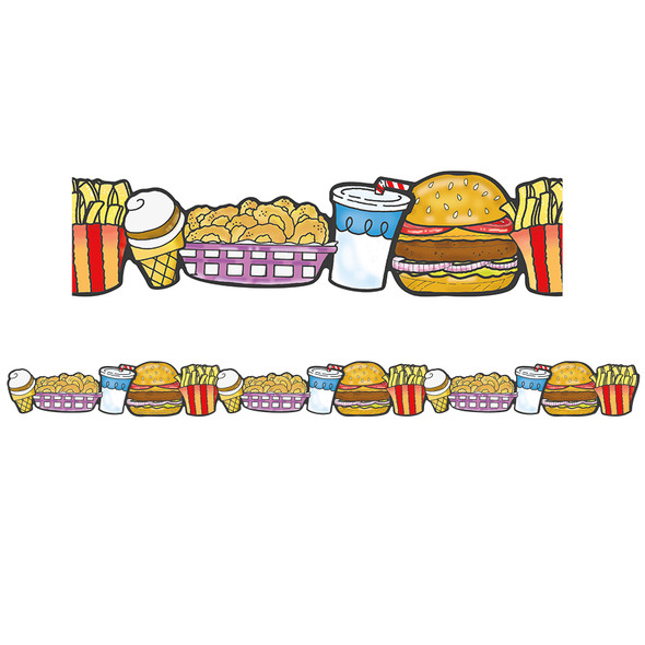 Fast Food Deco Trim - Extra Wide, 37 Feet Per Pack, 6 Packs Fast Food Deco Trim - Extra Wide, 37 Feet Per Pack, 6 Packs
