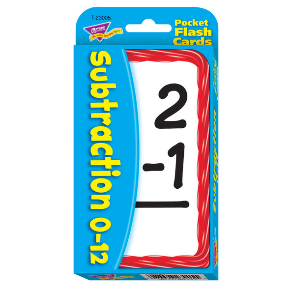 Subtraction 0-12 Pocket Flash Cards, 6 Packs Subtraction 0-12 Pocket Flash Cards, 6 Packs