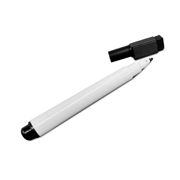 Dry Erase Markers with Magentic Eraser Cap, Black, Pack of 24