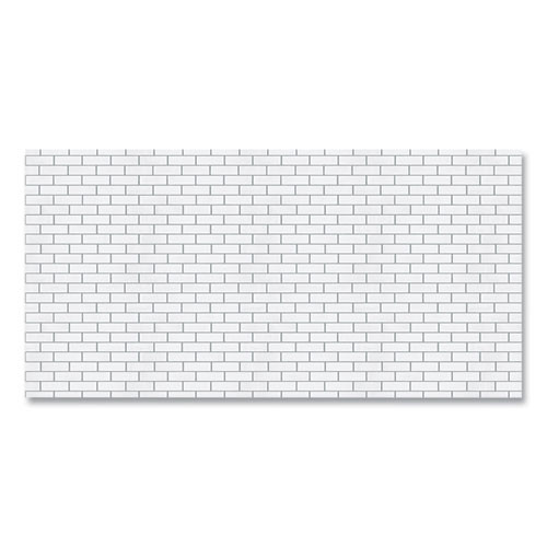 Bulletin Board Art Paper, White Subway Tile, 48" x 50', 1 Roll