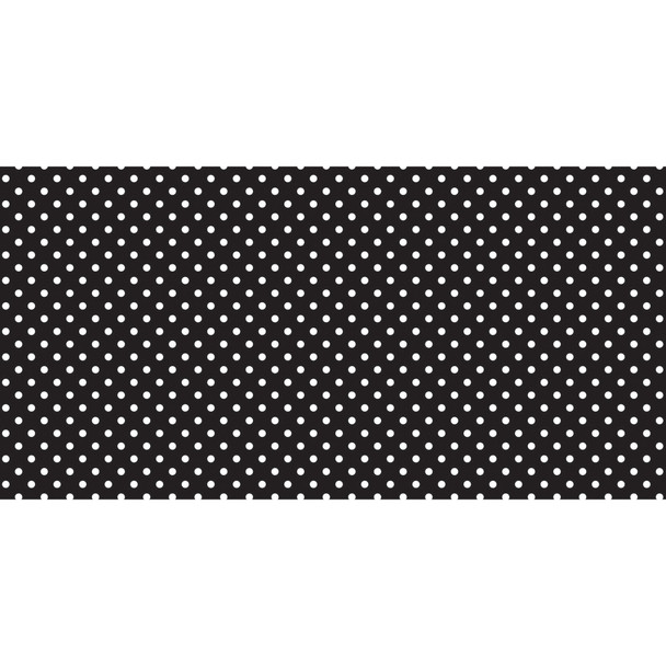 Bulletin Board Art Paper, Classic Dots-Black & White, 48" x 50', 1 Roll