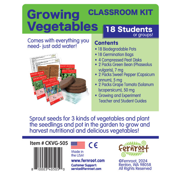 Growing Vegetables Classroom Kit Growing Vegetables Classroom Kit