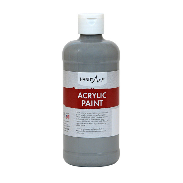 Acrylic Paint 16 oz, Gray, Pack of 3 Acrylic Paint 16 oz, Gray, Pack of 3
