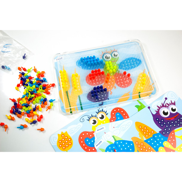 Pegs 3/8", 6 Pattern Cards, 180 Pegs Pegs 3/8", 6 Pattern Cards, 180 Pegs