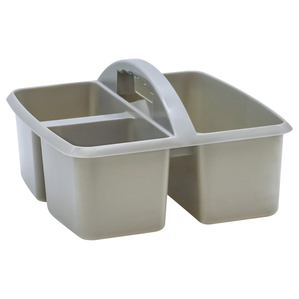 Gray Plastic Storage Caddy, Pack of 6