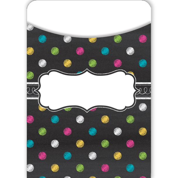Chalkboard Brights Library Pockets, 35 Per Pack, 3 Packs Chalkboard Brights Library Pockets, 35 Per Pack, 3 Packs