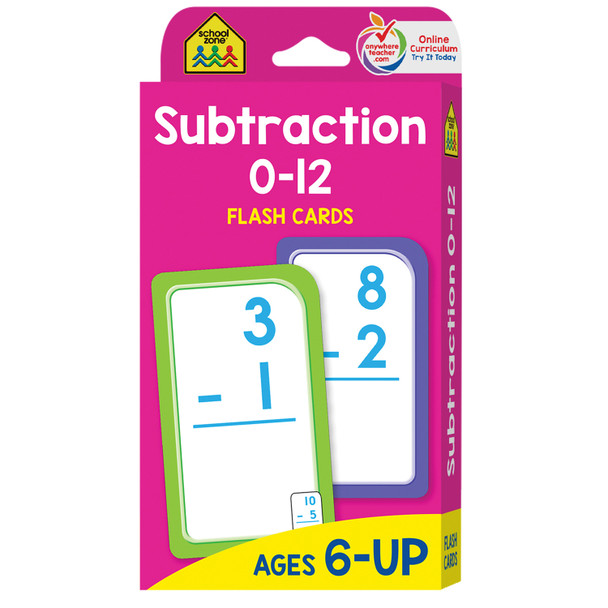Subtraction 0-12 Flash Cards, 6 Packs Subtraction 0-12 Flash Cards, 6 Packs