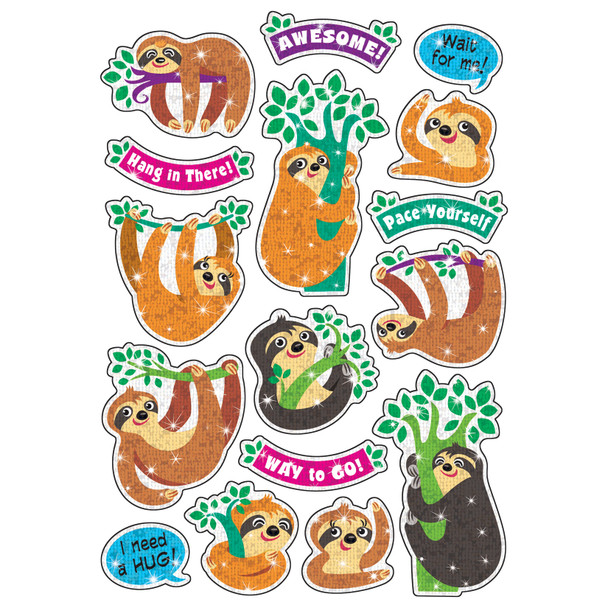 Thoughtful Sloths Sparkle Stickers®, 32 Per Pack, 6 Packs Thoughtful Sloths Sparkle Stickers®, 32 Per Pack, 6 Packs