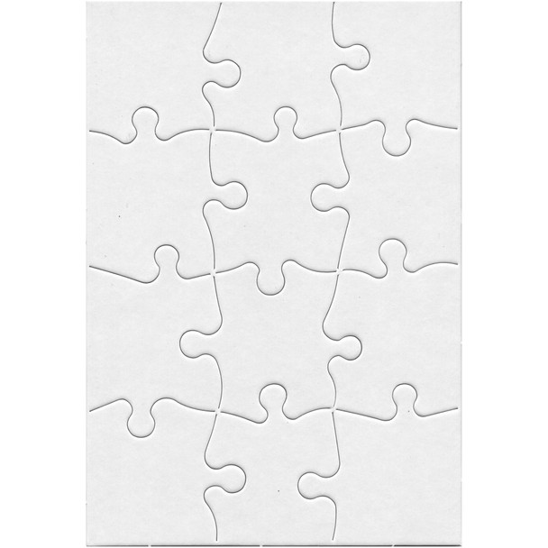 Compoz-A-Puzzle®, 5 1/2" x 8" Rectangle, 12-Piece, Pack of 24