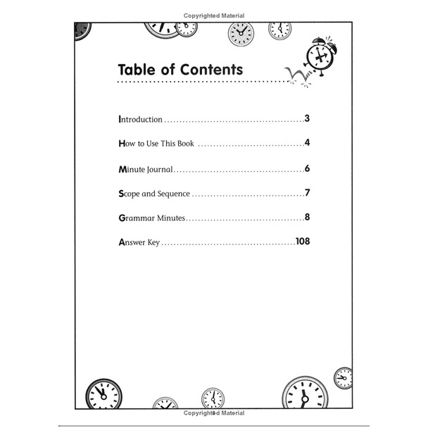 Grammar Minutes Workbook, Grade 4