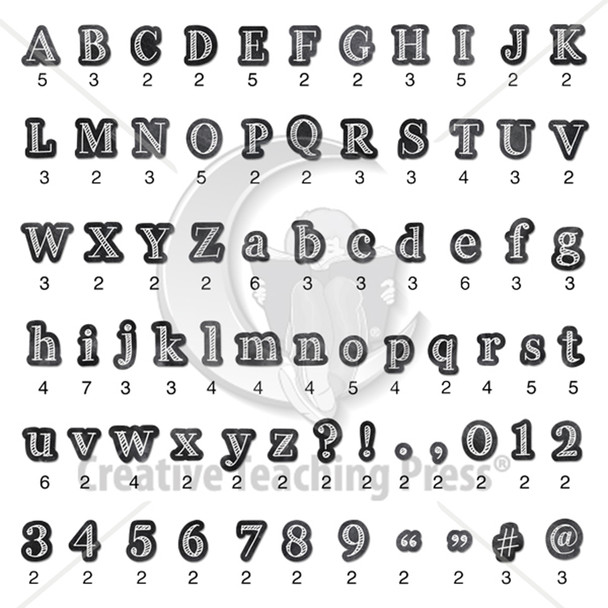 Chalk It Up! Chalkboard 4" Designer Letters, 211 Per Pack, 3 Packs Chalk It Up! Chalkboard 4" Designer Letters, 211 Per Pack, 3 Packs