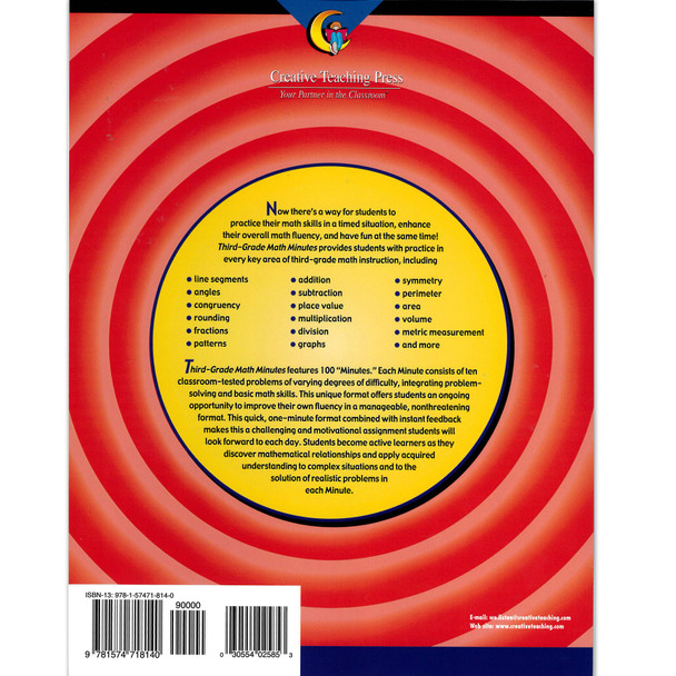 Math Minutes Book, Grade 3 Math Minutes Book, Grade 3