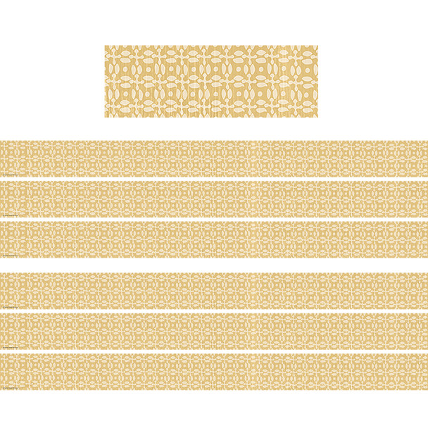Classroom Cottage Buttercup Straight Border Trim, 35 Feet Per Pack, 6 Packs