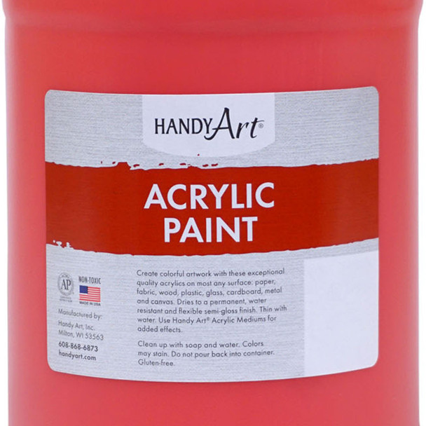 Acrylic Paint Half Gallon, Vermilion Acrylic Paint Half Gallon, Vermilion