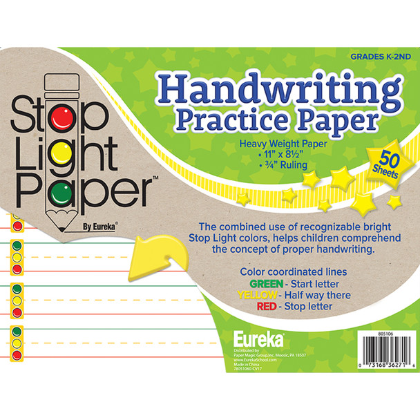 Stop Light Paper Practice Paper Notepad, 50 Sheets, Pack of 6 Stop Light Paper Practice Paper Notepad, 50 Sheets, Pack of 6