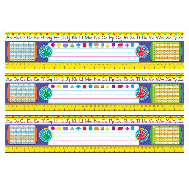Zaner-Bloser Desk Toppers® Reference Name Plates, Grades 2-3, 36 Per Pack, 3 Packs