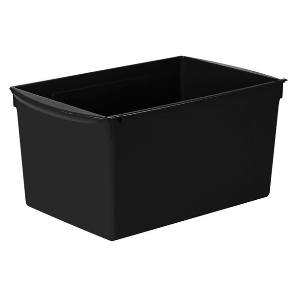 Wide Book Bin, Black, Set of 6 Wide Book Bin, Black, Set of 6