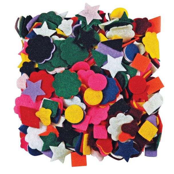 Felt Shapes, 500 Per Pack, 3 Packs Felt Shapes, 500 Per Pack, 3 Packs