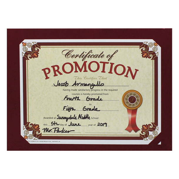 Gold Foil Stamped Maroon Certificate Folders, 10" x 13", Pack of 30 Gold Foil Stamped Maroon Certificate Folders, 10" x 13", Pack of 30