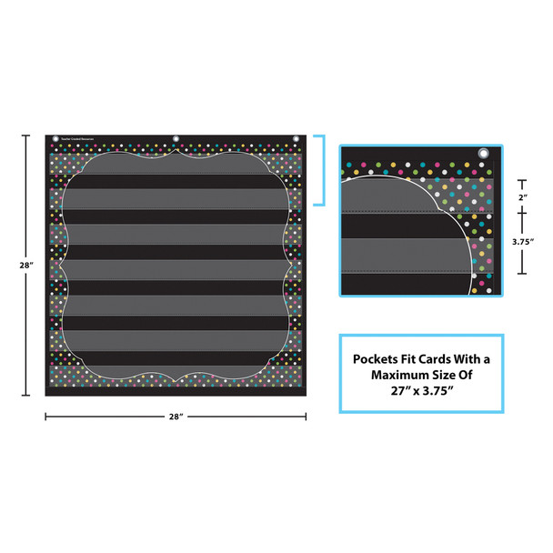 Chalkboard Brights 7 Pocket Chart (28" x 28") Chalkboard Brights 7 Pocket Chart (28" x 28")