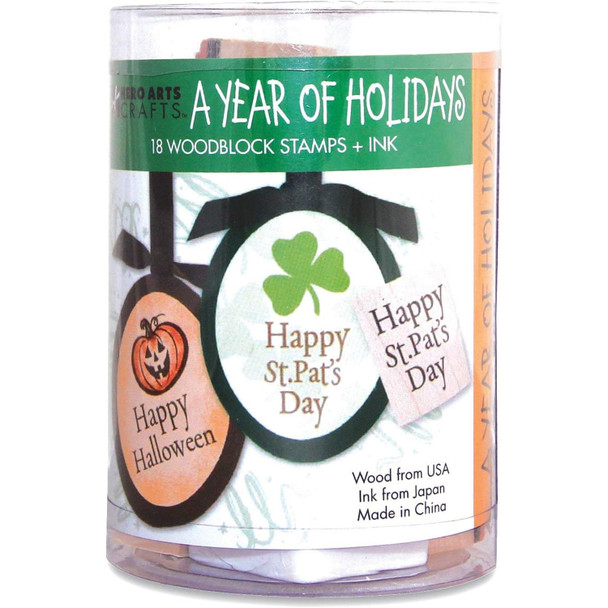 Ink 'n' Stamp A Year of Holidays Stamps, Set of 18 Ink 'n' Stamp A Year of Holidays Stamps, Set of 18