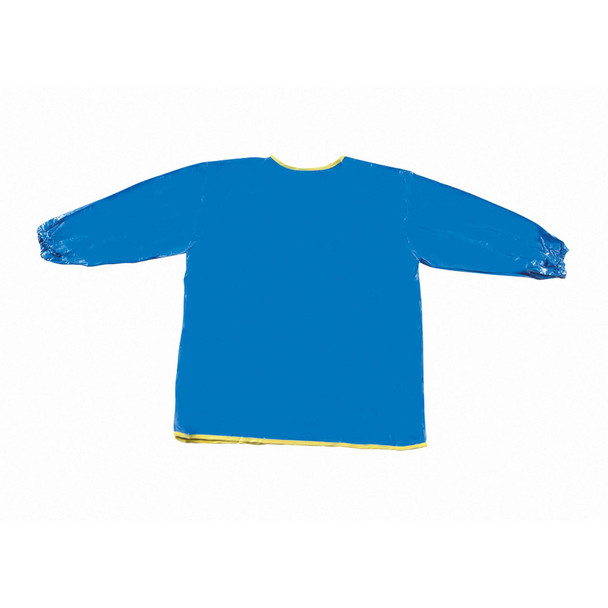 Long Sleeve Plastic Art Smock, Ages 3+, Blue, 22" x 18", Pack of 2